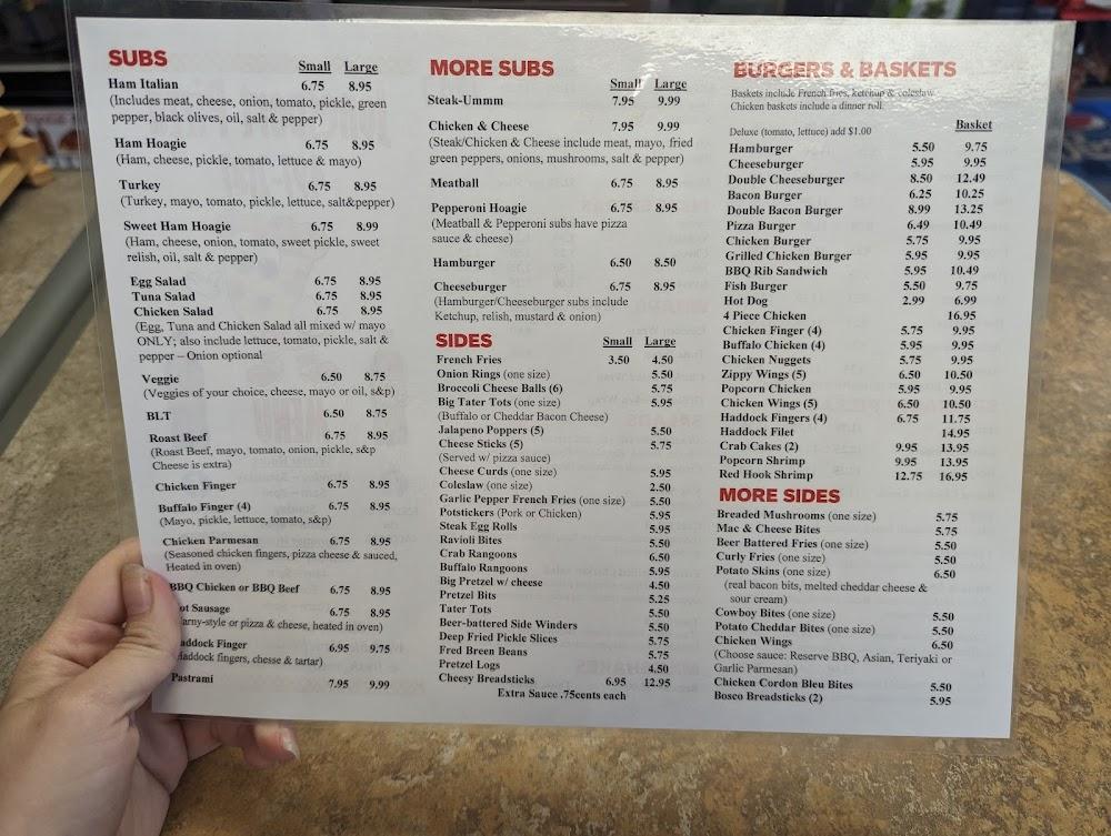 Jonesport Pizza Shop Menu image 1